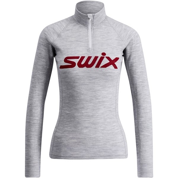 Swix Racex Merino Half Zip W Light Grey Melange/ Swix Red