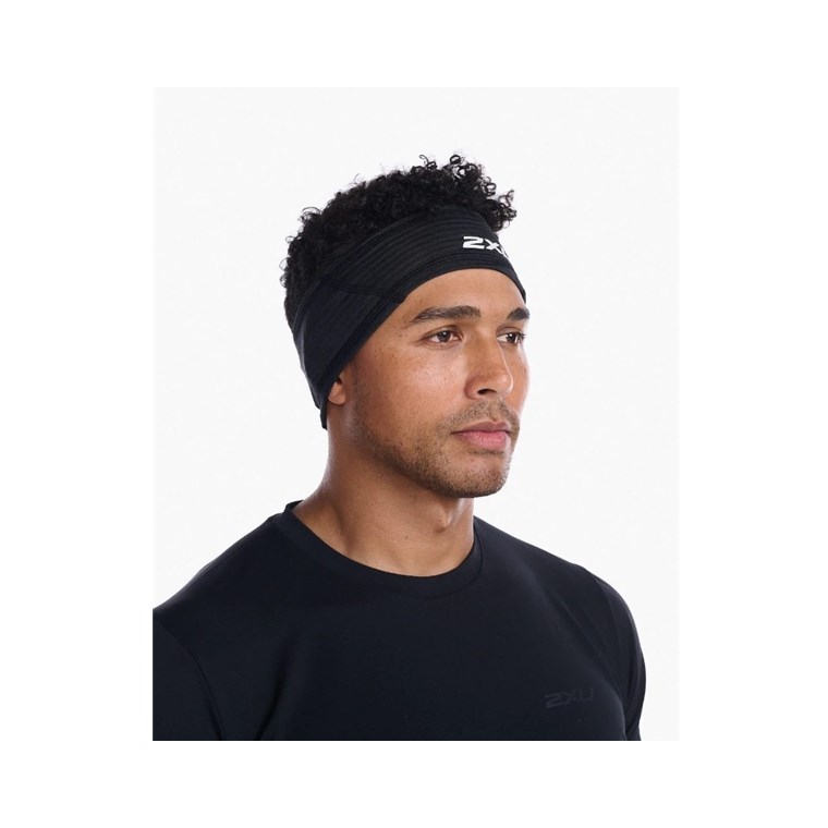 2XU Ignition Headband Black/Silver Reflective