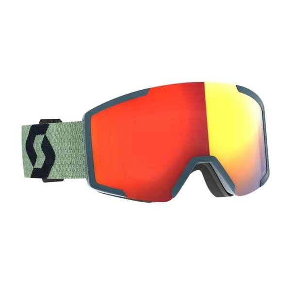 Scott Sco Goggle Shield +Extra Lens Soft Green/Black/Enhancer Red Chrome