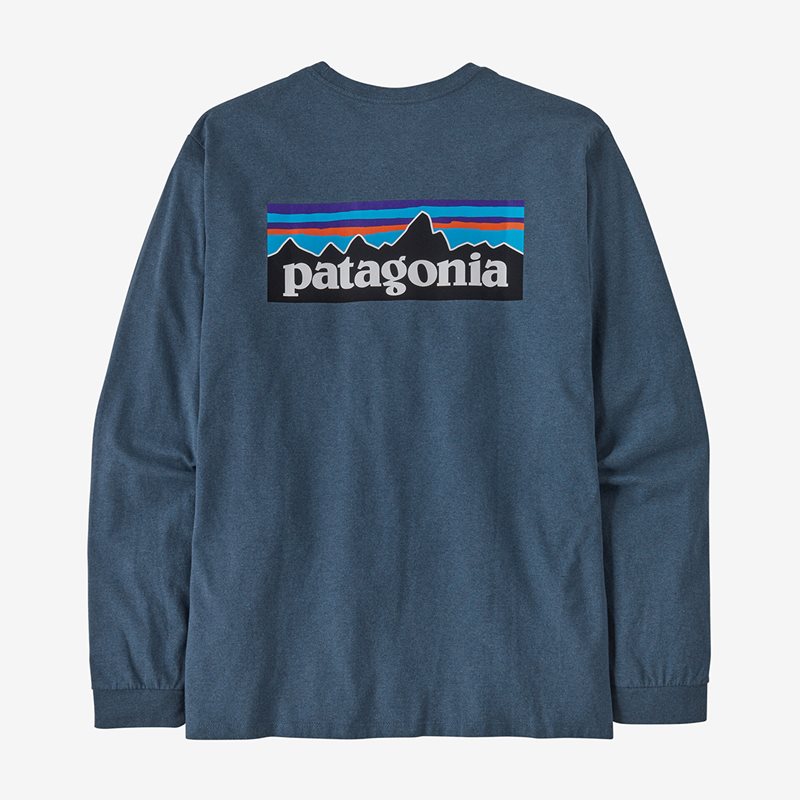 Patagonia M’s L/S P-6 Logo Responsibili-Tee Utility Blue