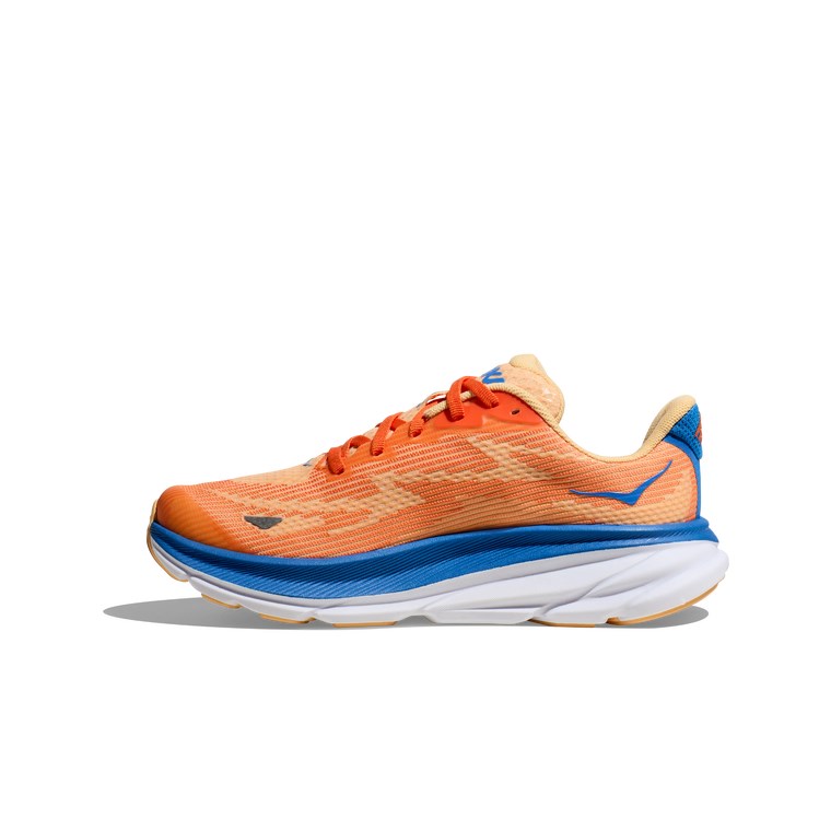 Hoka Clifton 9 Kids Vibrant Orange/Impala