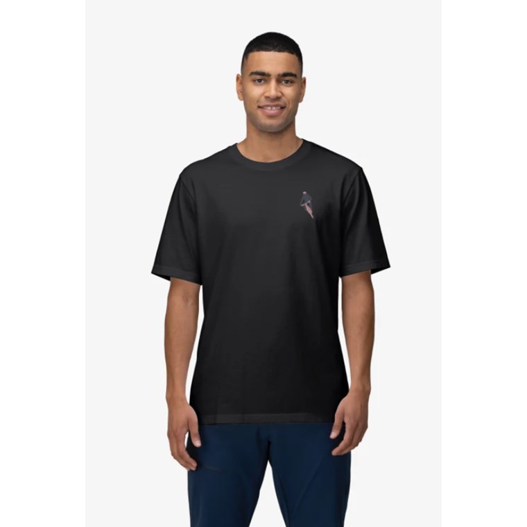 Norrøna /29 Cotton Activity Embroidery T-Shirt M Caviar