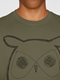 KnowledgeCotton Apparel Owl Cross Stitch Print T-Shirt Print T-Shirt