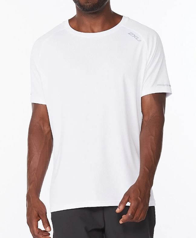 2XU Aero Tee White/Silver Reflective