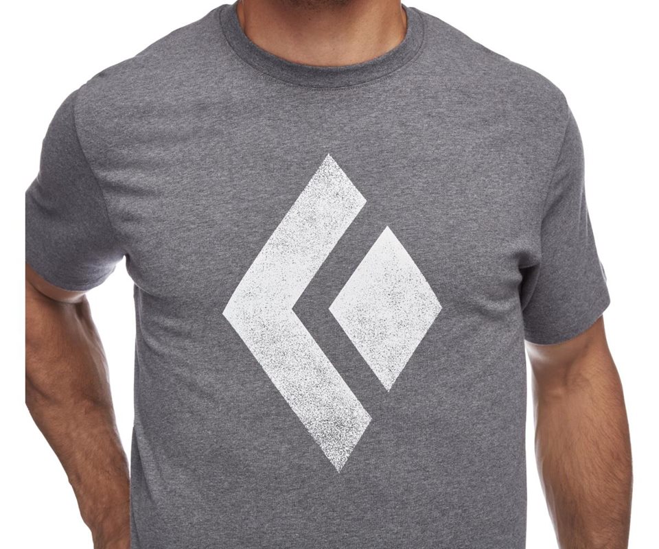 Black Diamond Chalked Up SS Tee Men Charcoal Heather