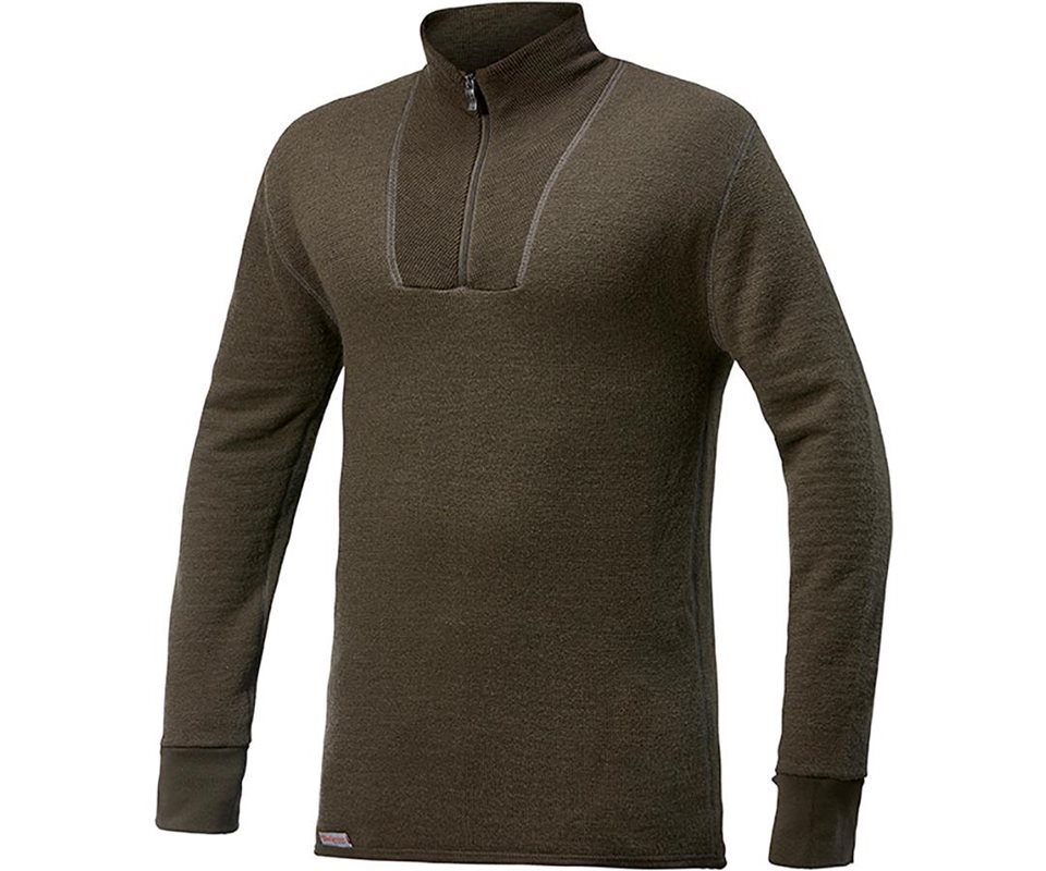 Woolpower Zip Turtleneck 400 Pine Green