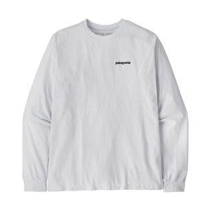 Patagonia P-6 Logo LS Responsibili-Tee Men White
