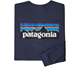 Patagonia P-6 Logo LS Responsibili-Tee Men Classic Navy
