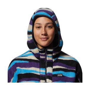 Mountain Hardwear Hicamp Fleece Full Zip Hoody Jacket Women Zodiac Landscape Print