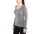 Icebreaker Siren LS Sweetheart Top Women Gritstone Hthr