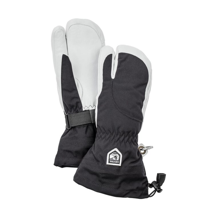 Hestra Heli Ski 3 Finger Gloves Women Black/Offwhite
