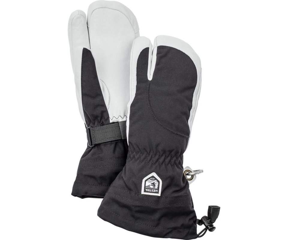 Hestra Heli Ski 3 Finger Gloves Women Black/Offwhite