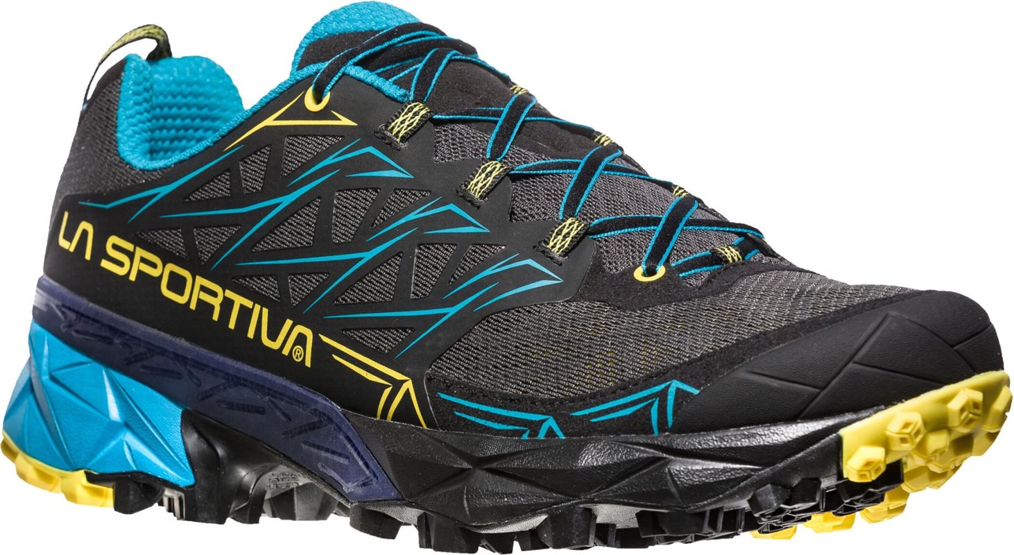 La Sportiva Akyra Running ShoesMen Carbon/Tropic Blue