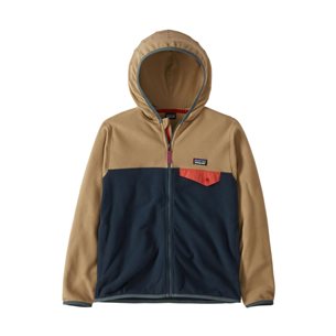 Patagonia Micro D Snap-T Jacket Kids New Navy W/Grayling Brown