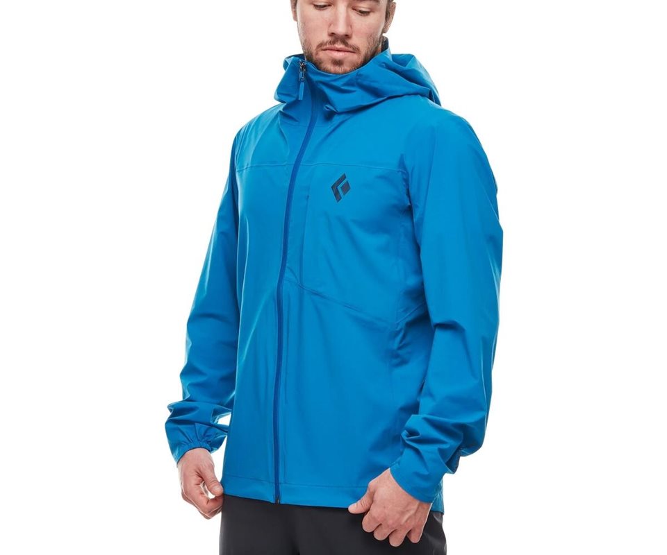 Black Diamond Fineline Stretch Rain Shell Jacket Men Kingfisher