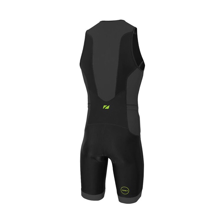 Zone3 Aquaflo Plus Trisuit Men Black/Grey/Neon Green