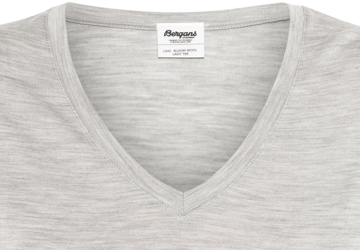 Bergans Bloom Wool Tee Women Grey Melange