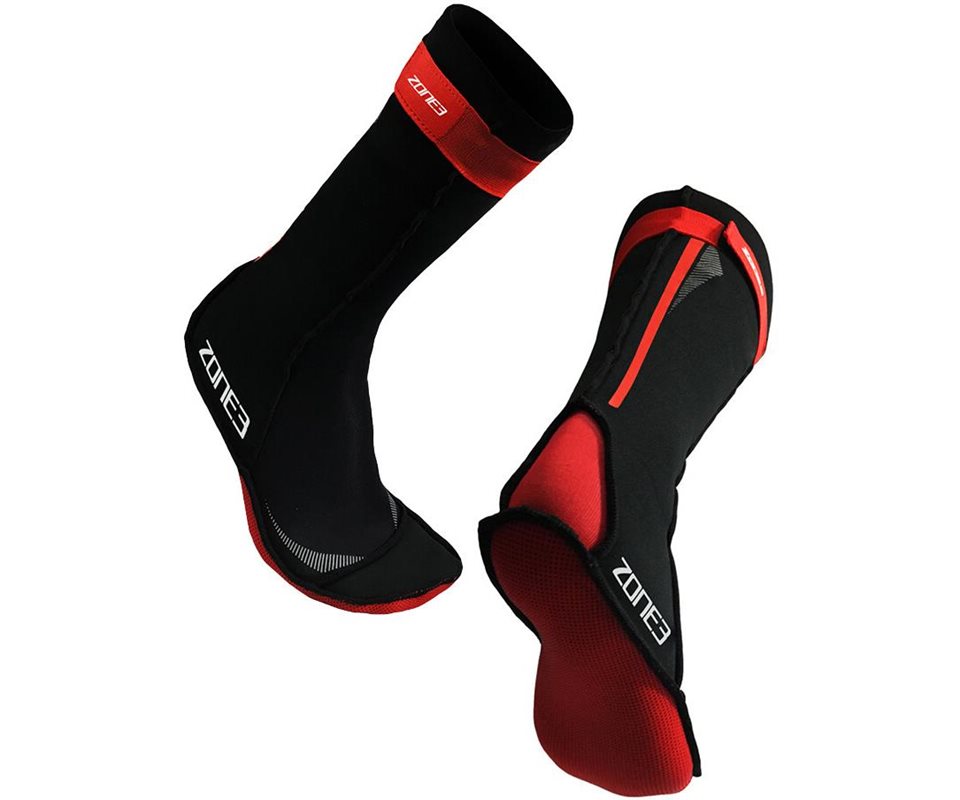 Zone3 Neoprene Swim Socks Black/Red