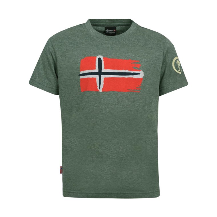 TROLLKIDS Oslo T-Shirt Kids Khaki Green