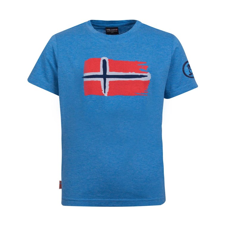 TROLLKIDS Oslo T-Shirt Kids Medium Blue