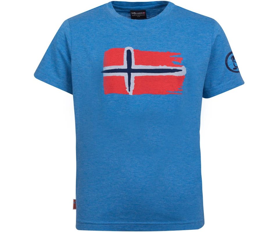 TROLLKIDS Oslo T-Shirt Kids Medium Blue