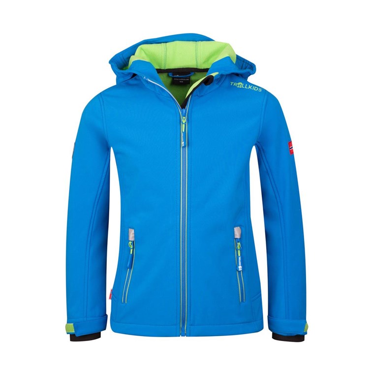 TROLLKIDS Trollfjord Jacket Kids Medium Blue/Green