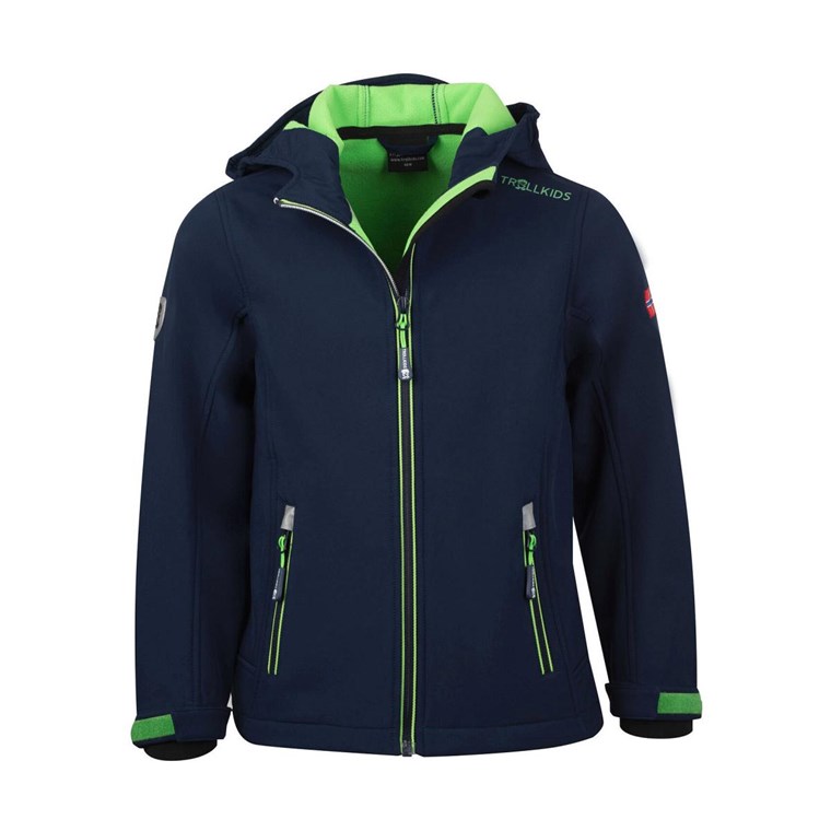 TROLLKIDS Trollfjord Jacket Kids Navy/Light Green