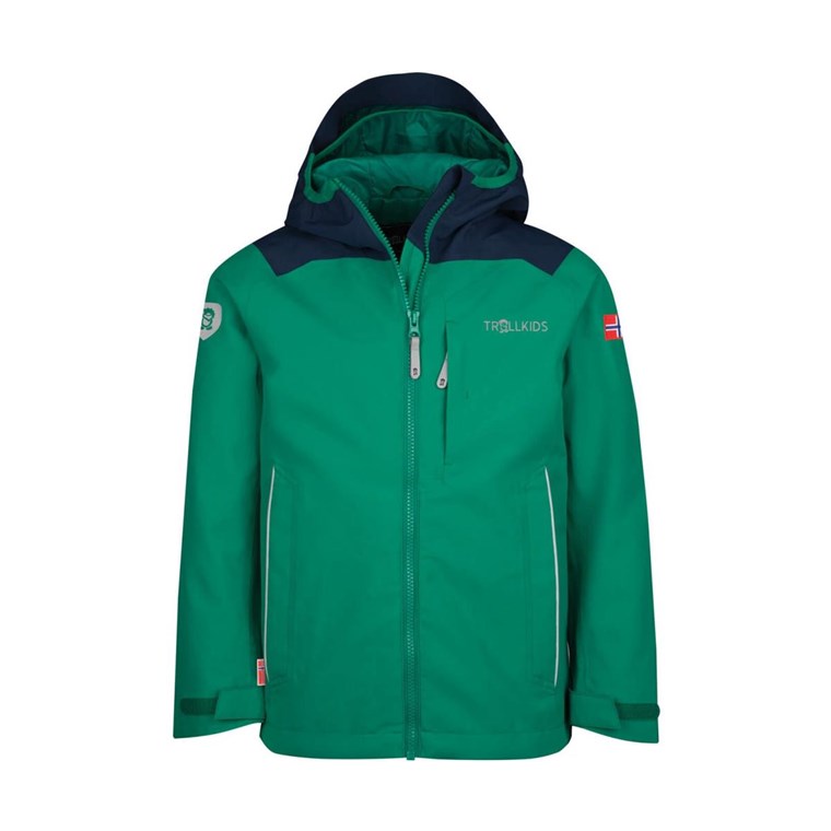 TROLLKIDS Bergen Jacket Kids Pepper Green/Navy