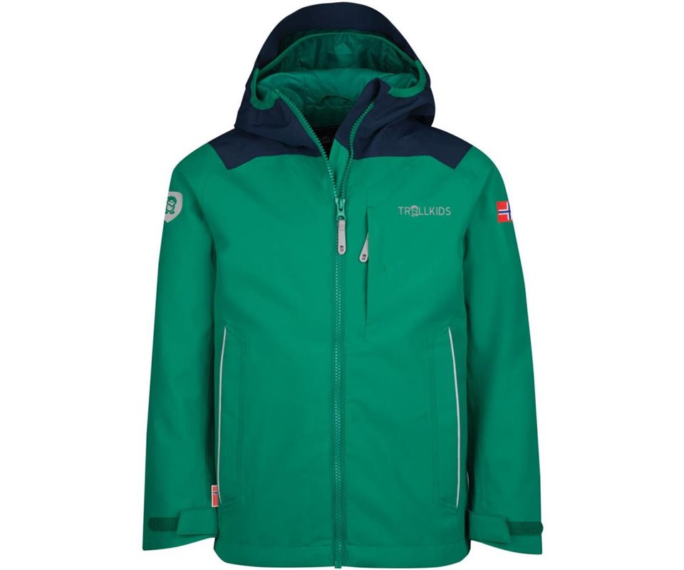 TROLLKIDS Bergen Jacket Kids Pepper Green/Navy