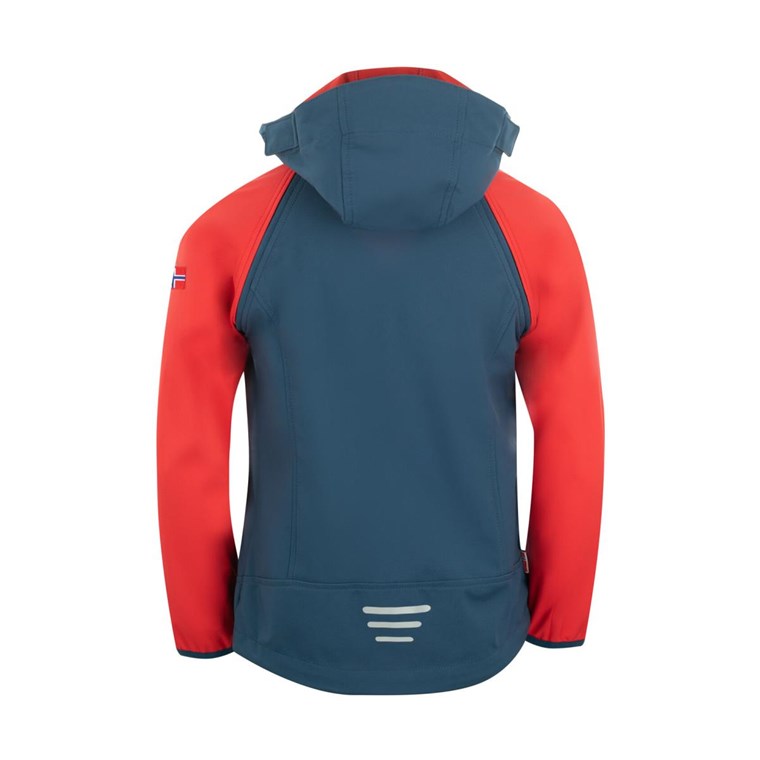 TROLLKIDS Rondane XT Zip Off Jacket Kids Bright Red/Mystic Blue