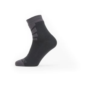 Sealskinz Waterproof Warm Weather Ankle Length Socks Black/Grey