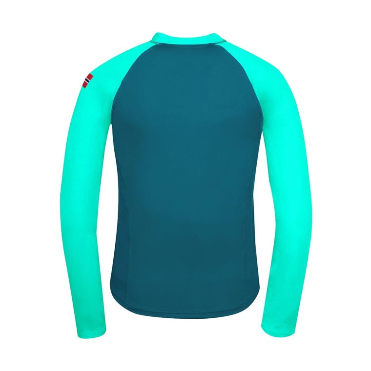 TROLLKIDS Kvalvika Shirt Kids Dark Mint/Petrol