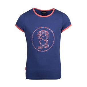 TROLLKIDS Flower Troll T-Shirt Girls Dark Purple/Coral Rose