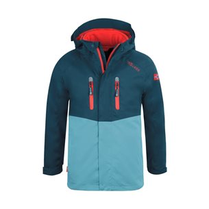 TROLLKIDS Bryggen 3in1 Jacket Kids Petrol/Dolphin Blue/Spicy Red