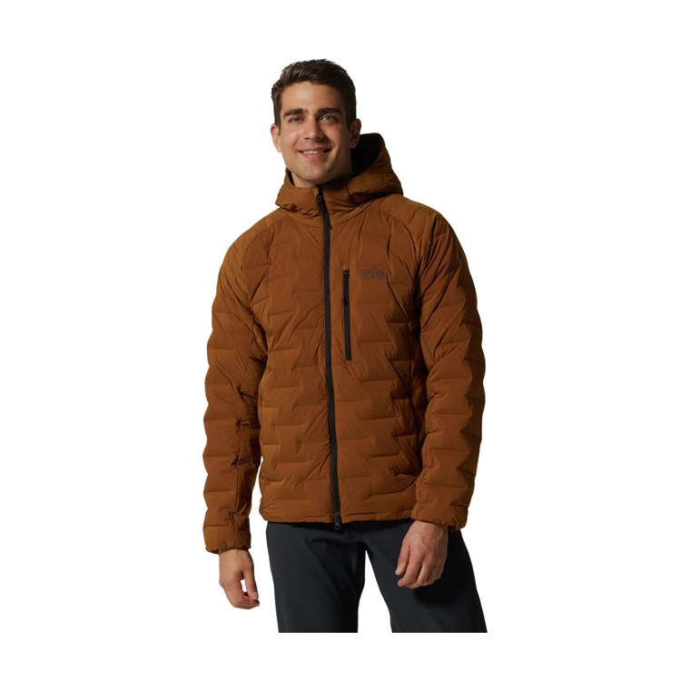 Mountain Hardwear Stretchdown Hooded Jacket Men Golden Brown