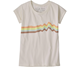 Patagonia P-6 Logo Regenerative Organic CertifiedT-Shirt Girls Ridge Rise Stripe/Birch White