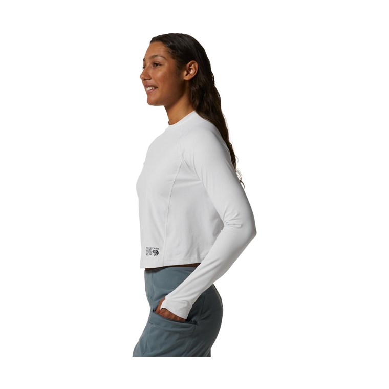 Mountain Hardwear Crater Lake LS Crop Shirt Women Fogbank