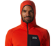 Mountain Hardwear Polartec Power Grid Full Zip Hooded Jacket Men State Orange