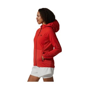 Mountain Hardwear Stratus Range Full Zip Hooded Jacket Women Summit Red