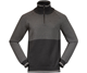 Bergans Alvdal Wool Half Zip Men Solid Dark Grey/Vanilla White