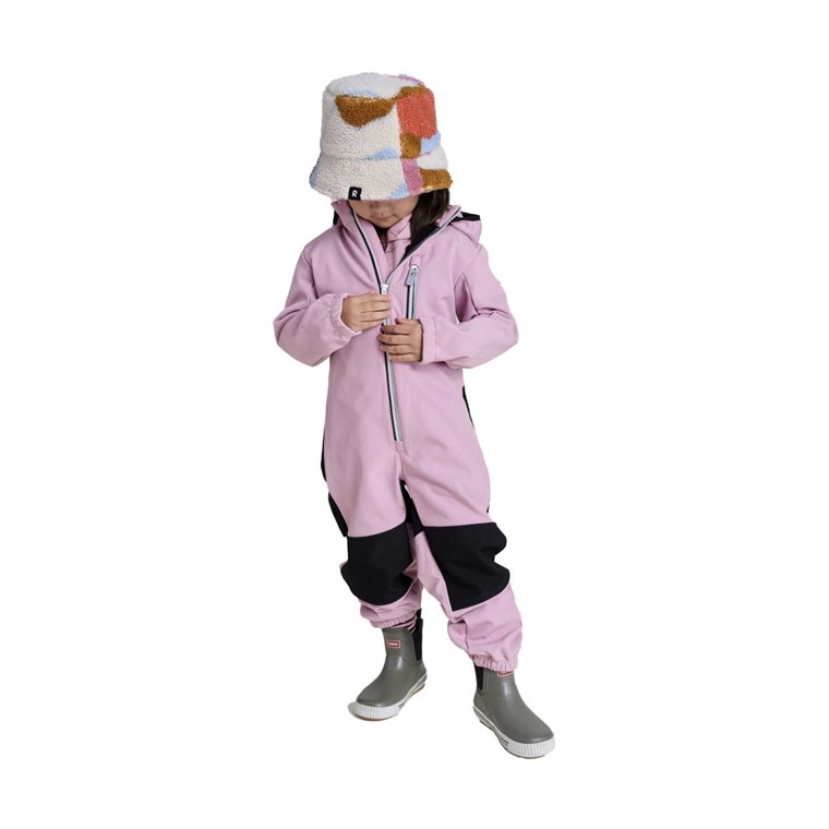 Reima Nurmes Softshell Overall Kids Grey Pink