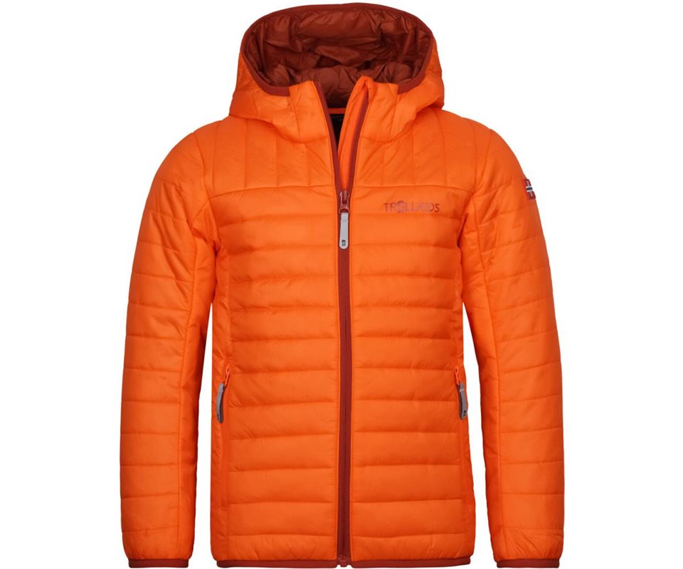 TROLLKIDS Eikefjord Jacket Kids Bright Orange/Red Brown