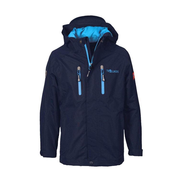 TROLLKIDS Sognefjord PRO Jacket Kids Navy/Light Blue