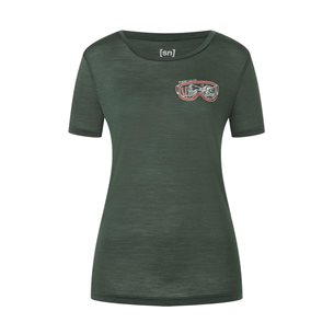 Super.natural Goggle Tee Women Deep Forest/Feather Grey/Aurora Red