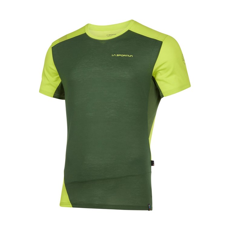 La Sportiva Grip T-Shirt Men Forest/Lime Punch