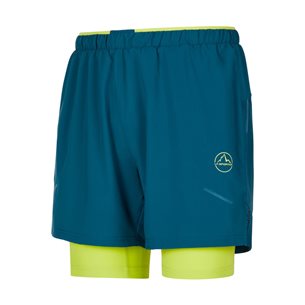 La Sportiva Trail Bite Shorts Men Storm Blue/Lime Punch