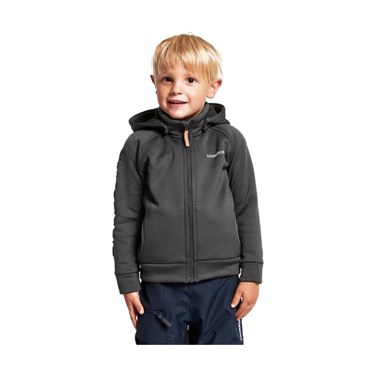 Didriksons Corin 7 FZ Jacket Kids Coal Black