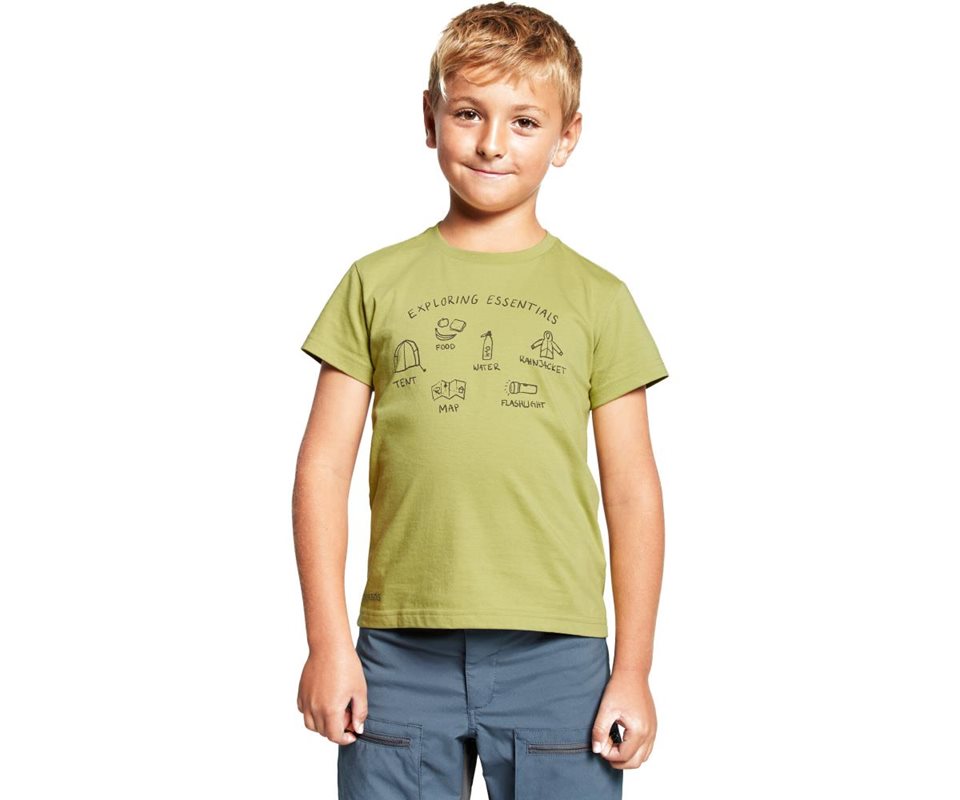 Didriksons Mynta Exp Smal T-Shirt Kids Fern Green