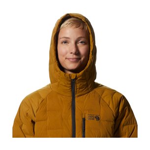 Mountain Hardwear Stretchdown Hoody Jacket Women Olive Gold