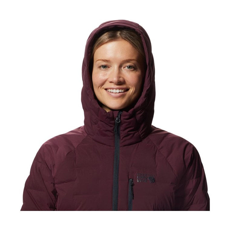 Mountain Hardwear Stretchdown Hoody Jacket Women Cocoa Red